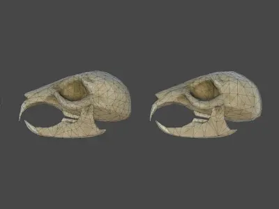 Rat Skull Low-poly 3D model