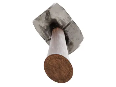 Wood and Steel Mallet 3D model