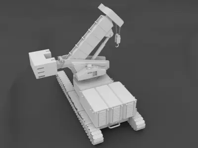 NMA-08 Mobile Telescopic Crane Low-poly 3D model
