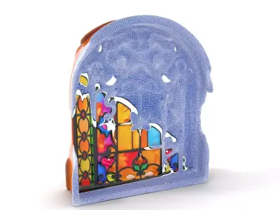 Vibrant Stained Glass Window model pack Low-poly 3D model purchase