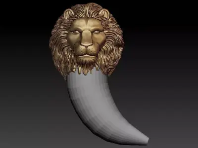 lion nail Head 3D print model
