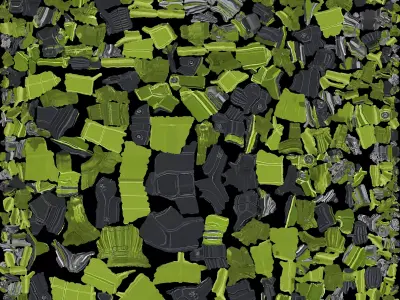 Futuristic Green Gun 3D model