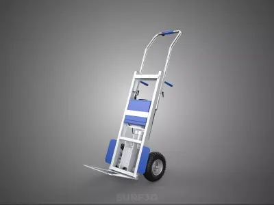 POWER ASSIST MOTOR HAND TRUCK DOLLY STAIR CLIMBER TROLLEY CART 2 3D model