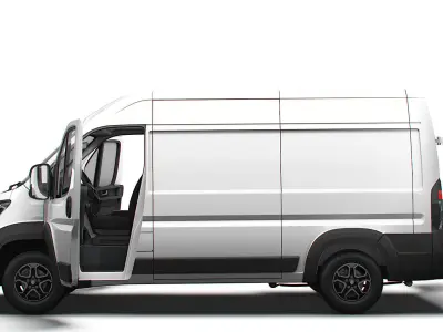 Peugeot e Boxer Van L2H2 HQ Interior 2025 3D model