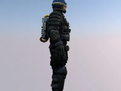 Agent from the game CSGO Second lieutenant of medical service 3D model