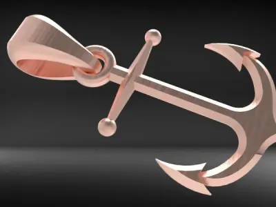 Anchor Pendant  3D print model