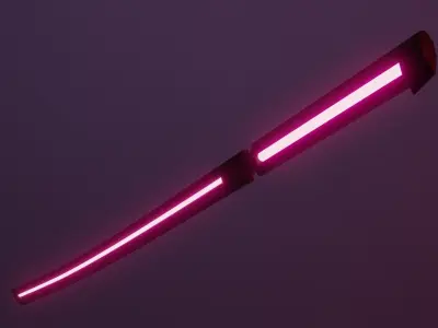 Cyberpunk Sword Low-poly 3D model