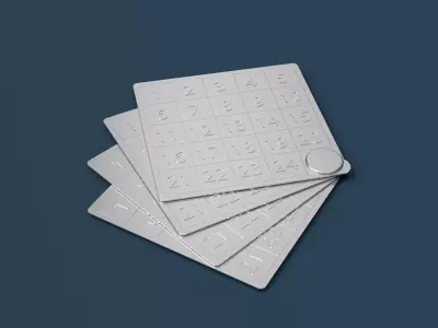 Steel Number Plate 3D model