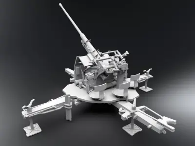 Flak 37 Alternate Scale model 3D print model
