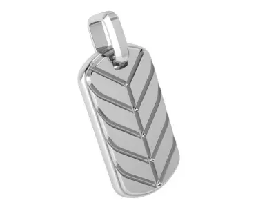 French Pave Military Pendant 4129 3D print model
