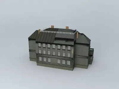 Old house in industrial district Free 3D model