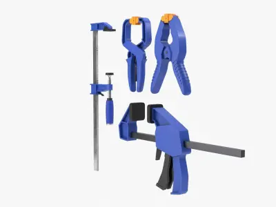 Clamp Set Low-poly 3D model