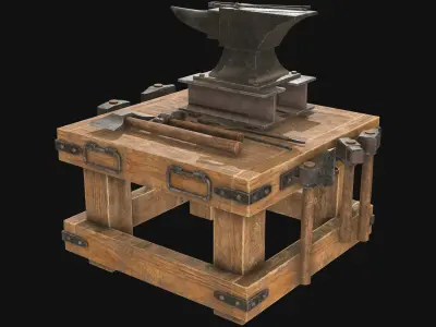 Anvil 3 Low-poly 3D model