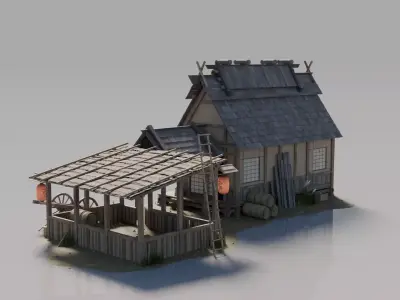 Traditional Japanese House 25 3D model