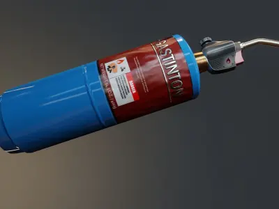 Propane Torch  Game Asset Low-poly 3D model