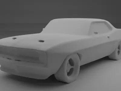 GTA 6 Muscle Car base mesh Low-poly 3D model
