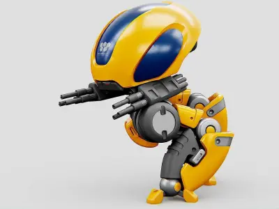 MILITARY BOT M-3000 Rigged for Unreal Engine - Unity - MIXAMO  3D model
