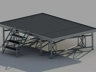 Transtage Portable Stage Low-poly 3D model