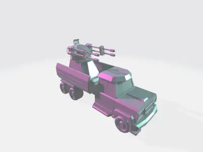 War Truck  Low-poly 3D model