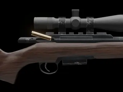 SNIPER RIFLE Low-poly 3D model 2