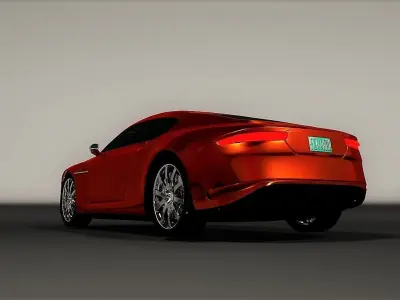 Aston Martin DB9 2017  Free low-poly 3D model