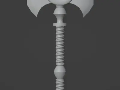 Great Axe Two Faced Low-poly 3D model