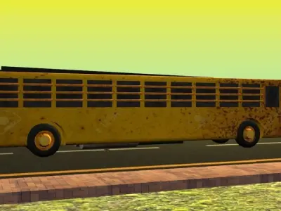 Indian local Bus 3D Model Free low-poly 3D model