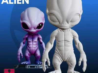 Alien Creature STL  SciFi 3D Model 3D print model