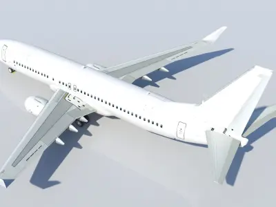 B737-800 Static Lowpoly Includes Blank and Aeromexico Low-poly 3D model