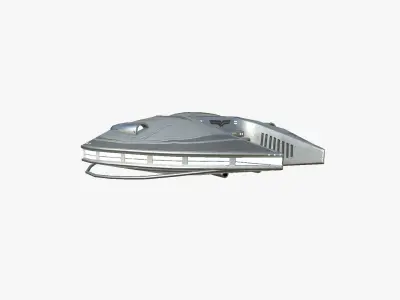 Alien Spaceship UFO D01 Steel - Sci Fi Spacecraft Design Low-poly 3D model