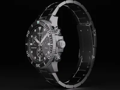 3d watch tissot seastar 1000 chronograph 3D model