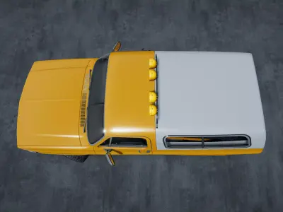 Offroad car with industrial environment unity asset Low-poly 3D model