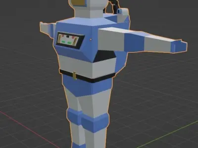 Astronaut Low poly Free low-poly 3D model