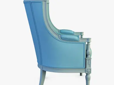 19th Century french bergere armchair 3D model
