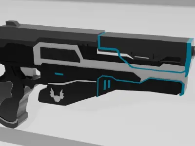 Sci-Fi nadia Taser Gun Low-poly 3D model