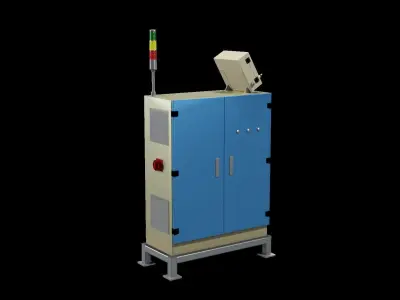 Industrial - 3D Electric Control Box  Low-poly 3D model
