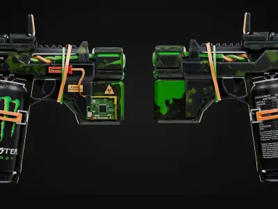 MONSTER GUN - Energy Pack Skins 3D model