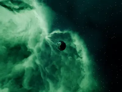 The Jade Singularity Nebula HDRI 16k seamless 3D model