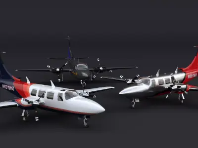 Piper Aerostar 700 3D model