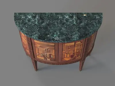 Demi Lune Console Table 3D model