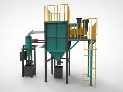 dust collecting system 3D model