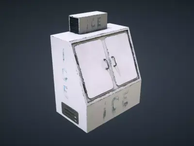 Ice Machine Low-poly 3D model buy