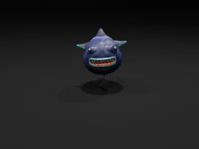 Boom Fish Free low-poly 3D model