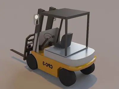 loading machine Low-poly 3D model Low-poly 3D model