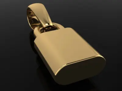 Dainty Lock Pendant 3D print model