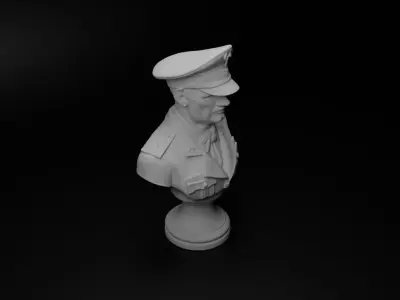 WW2 Soviet Soldier Bust Chess 3D print model purchase
