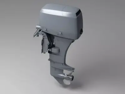 Outboard boat motor 3D model