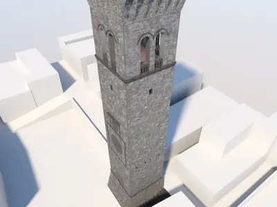 Medieval Tower - City Building Low-poly 3D model