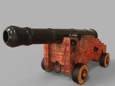 Naval Cannon 3D model by karim-2017