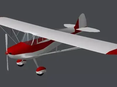 Cessna Airplane Low-poly 3D model